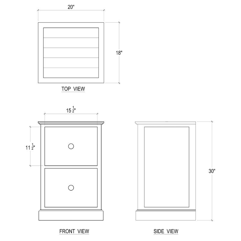 Emerson 2 Drawer Filing Cabinet 23655 斗櫃 圖4