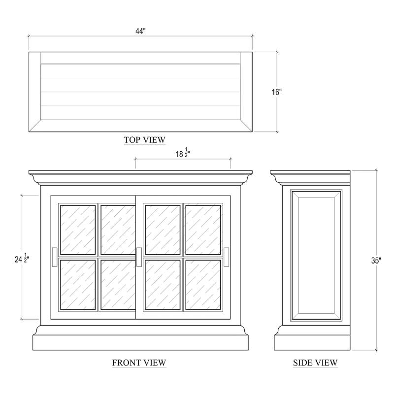 English Short Bookcase 24448 展示櫃 圖6