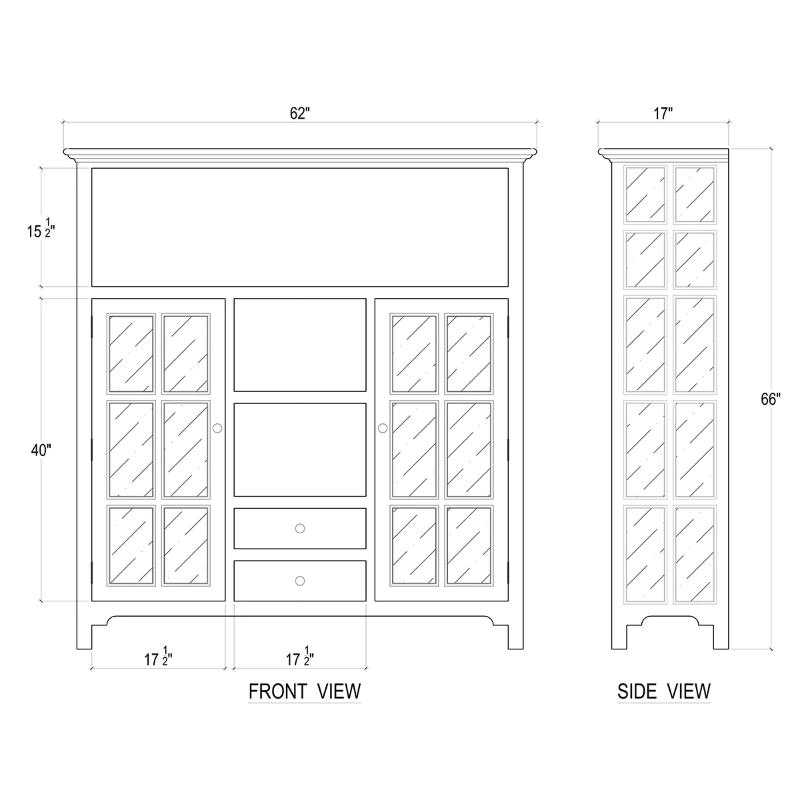 Aries Kitchen Cupboard 2 Drawer 23647 展示櫃 圖6
