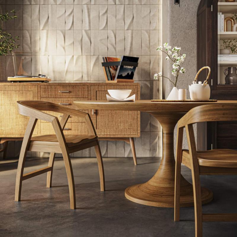 Pierre Mid Century Buffet/Media w/ Raffia 28103 電視櫃 圖3
