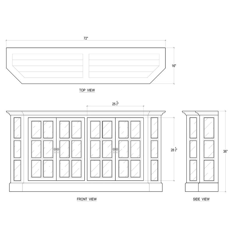 Cape Cod Narrow Media Console 26398 展示櫃 圖4
