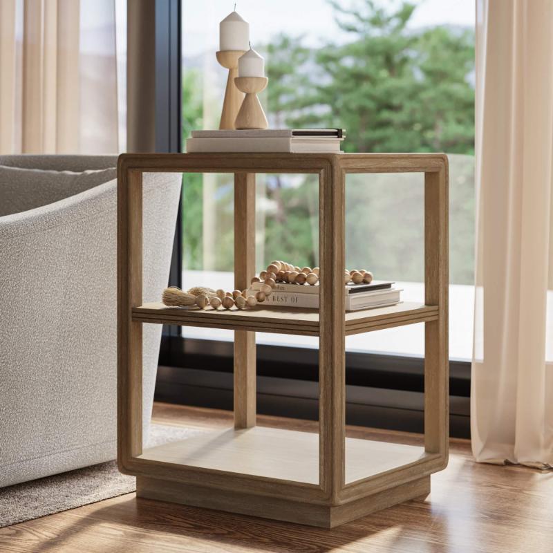 Cohan End Table w/ Wood Shelf 28502茶几 圖2
