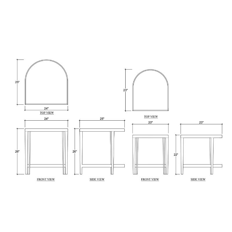 Normandy Nesting Tables Set of 2 28420 茶几 圖6