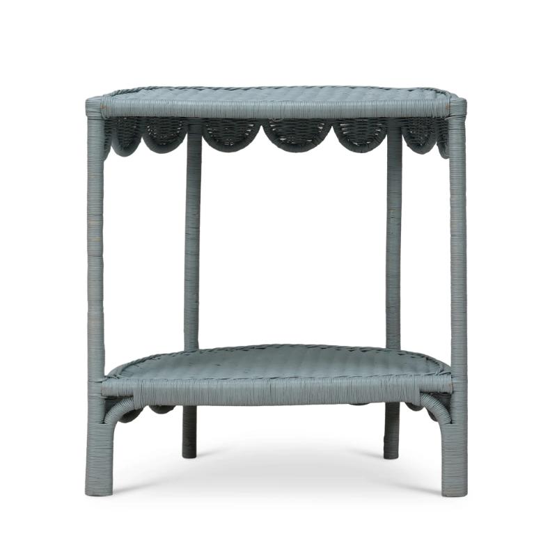 Scalloped Half Round Rattan Side Table 28521 茶几 圖3