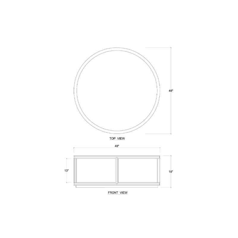 Cohan Round Coffee Table w/ Wood Shelf 28499 茶几 圖4