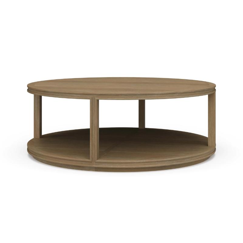 Cohan Round Coffee Table w/ Wood Shelf 28499 茶几